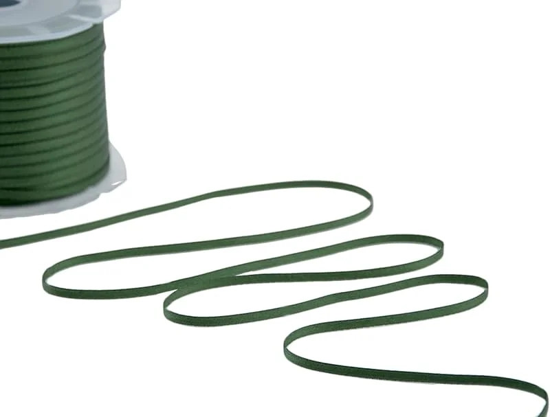 Besuche den Furlanis-Store Furlanis - Doppelsatinband, Italienische Gewebe - Englisches Grün, 3 mm x 50 m — Geschenkverpackung