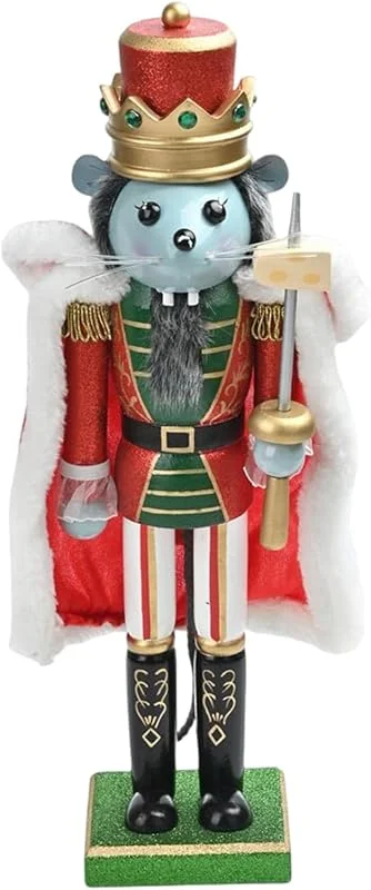 Marke: Tsophreniq Holz Nussknacker, Mäusekönig, 38 cm hoch, Figur, Klassische Weihnachtspuppe, Spielzeug Ornament für Zuhause, Tisch, Dekoration, Nussknacker Marionetten Dekoration — Weihnachtsdeko