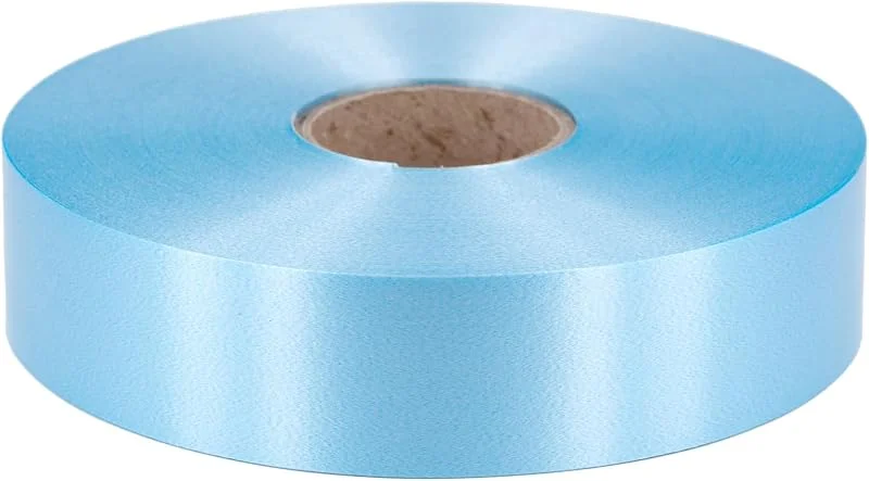 Marke: Star Geschenkband Ringelband 31mm x 100m wasserfest - 30 FARBEN in 5, 10, 19, 31, 50mm - Dekoband aus Kunststoff - Polyband Schleifenband zum Basteln von Weihnachtssternen & Autoschleifen - Hellblau — Geschenkverpackung