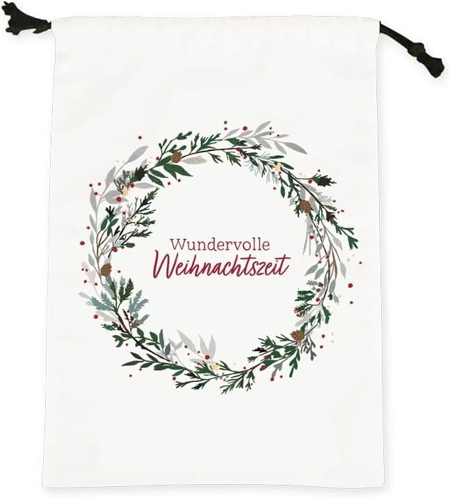 Besuche den Grafik-Werkstatt-Store Grafik-Werkstatt Geschenkbeutel Weihnachten aus 100% Baumwolle, Geschenktüte, Verpackung, Wundervolle Weihnachtszeit — Küche & Haushalt