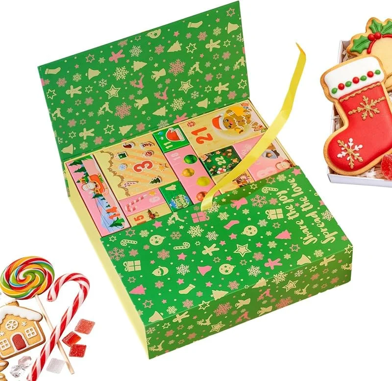 Marke: Generisch Weihnachts-Countdown-Box 24 Tage DIY Leerer Adventskalender Zum Befüllen — Advent und Tisch