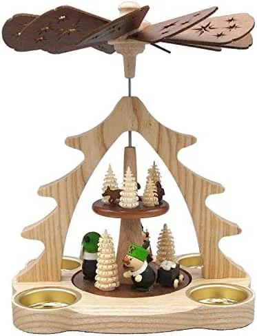 Besuche den Rudolphs Schatzkiste-Store Rudolphs Schatzkiste Pyramide Bergleute 2 stöckig Höhe 26cm NEU Teelichtpyramide Holzpyramide Weihnachtspyramide — Weihnachtsdeko