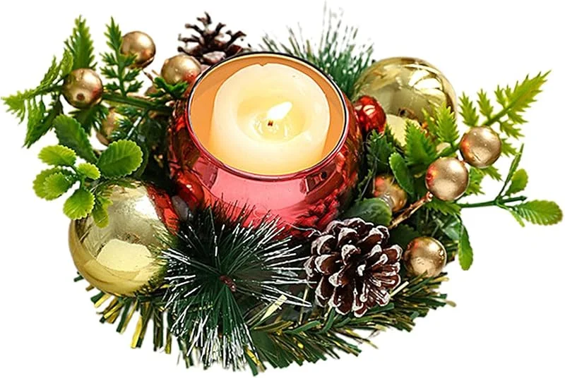 Marke: Generisch Weihnachtlicher Teelichthalter Kranzförmige Tischfiguren — Advent und Tisch