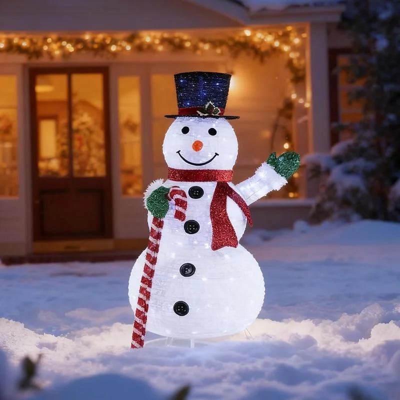 Besuche den SOARS-Store SOARS LED Schneemann 150cm, Weihnachtsdeko Outdoor XL mit Timer, 180 kaltweiße LEDs, Weihnachtsfigur Weihnachtsdekoration wetterfest, Weihnachtsbeleuchtung mit Hut, Schal & Zuckerstange