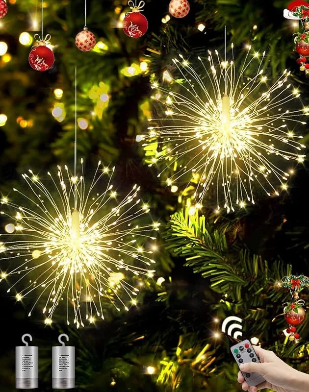 Besuche den Joysing-Store Weihnachtsbeleuchtung 2 Stück 180 LED Feuerwerk Lichterkette