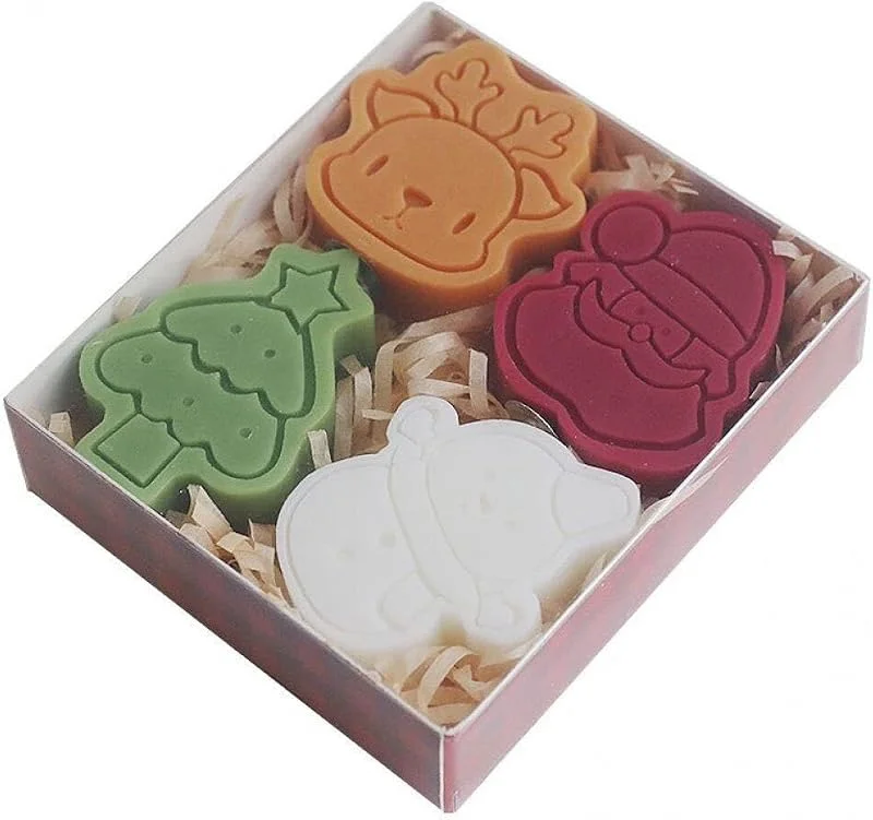 Marke: Generic Weihnachtskerze Schneemann Elch Weihnachtsbaum Weihnachtsmann Duftkerze Weihnachts-Aromatherapie-Kerze Geschenkbox — Kerzenlicht Abendessen