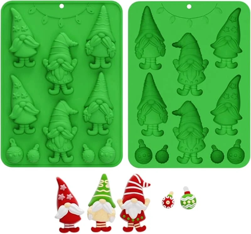 Marke: Generisch Weihnachts-Schokoladenform – Weihnachts-Silikonformen, antihaftbeschichtet, Bastelwerkzeug mit Urlaubs-Design, Backzubehör für Gelee, Seife, festliche Topperformen für Urlaub, Backen, Dessert, Cupcake — Weihnachtskueche