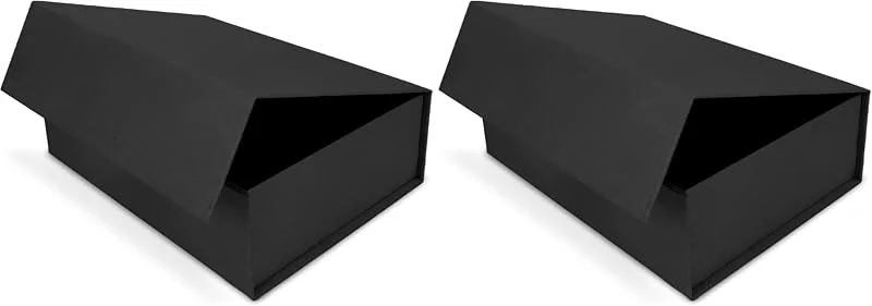Besuche den Verpackungswelt-Store Geschenk-Box mit Deckel, 23 x 17 x 10 cm, Karton mit Magnet-Verschluss, Perfekt für Geburtstag, Hochzeit, Weihnachten, Geburt, in Charcoal (Packung mit 2) — Geschenkverpackung