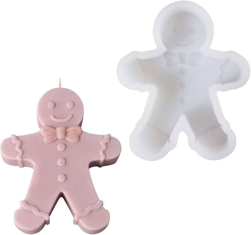 Besuche den BOOWAN NICOLE-Store Boowan Nicole Lebkuchen Mann Kerze Form, Kerzenformen Zum Gießen Silikon, Silikonform Kerzen Gießen Für Kerzenhersteller (LZ0595) — Weihnachtskueche