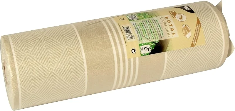 Besuche den PAPSTAR-Store Papstar, Tischläufer, stoffähnlich, PV-Tissue Mix "ROYAL Collection" 24 m x 40 cm champagner "Elegance" auf Rolle, #86506 — Küche & Haushalt