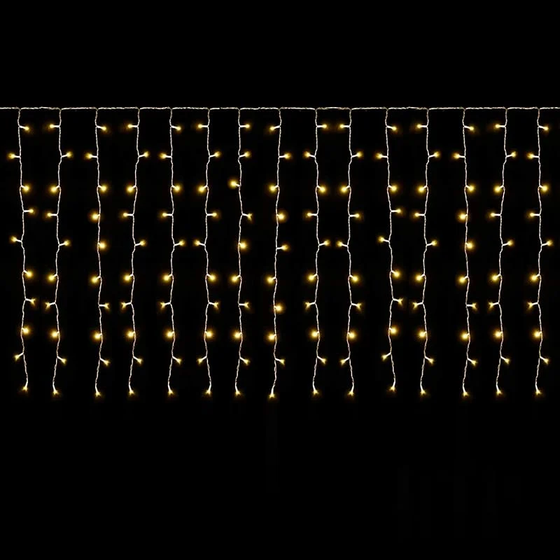 Besuche den SALCAR-Store SALCAR Lichtervorhang Fenster, 2x1m 100 LED Eisregen Lichterkette Warmweiß — Weihnachtsbeleuchtung
