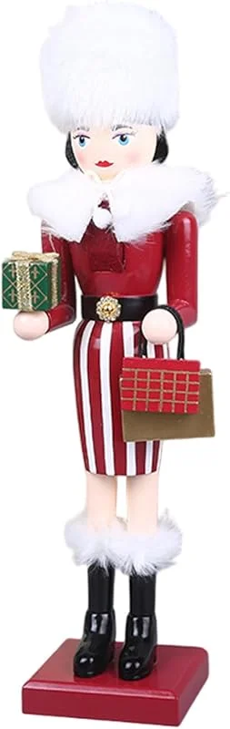 Marke: Joygoodta Weihnachts-Nussknacker-Figuren aus Holz mit Geschenkbox, dekorative Nussknacker-Soldaten für Regale, Tische und Weihnachtsdekorationen zu Hause