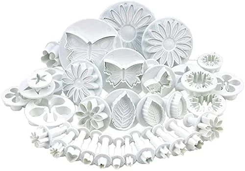 Marke: S&G GS 33pcs Küche DIY Tools Fondant Plunger Cutter Set Blume Flower Leaf Blatt Schmetterling Herz Form Cookie Schokolade Sugarcraft Backen Prägung Formen Kuchen Dekoration Werkzeug — Weihnachtskueche