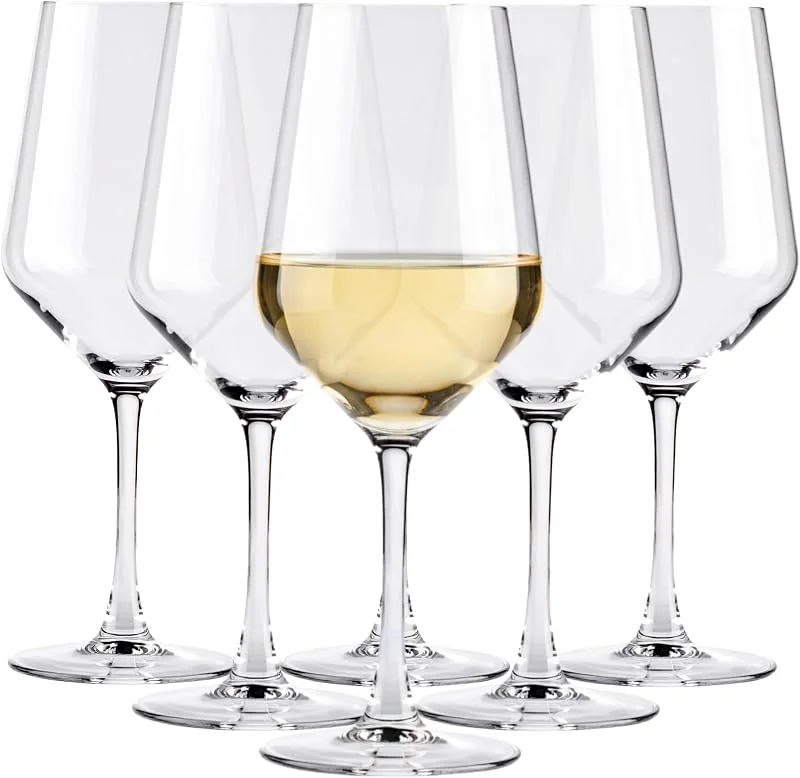 Besuche den Glasmark KROSNO 1992-Store Glasmark KROSNO 1992 Weißweingläser - Transparent - Spülmaschinengeeignet - 6er Set - 470 ml — Wein und Festtafel