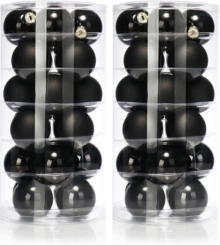 Besuche den com-four-Store com-four® 48x Weihnachtskugeln, Christbaumkugeln aus echtem Glas — Weihnachtsdeko
