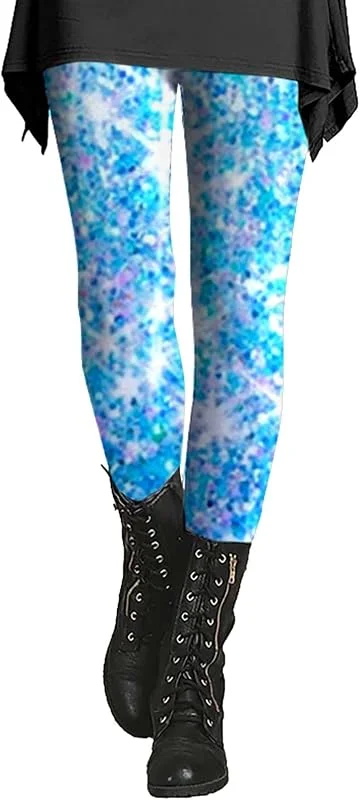 Marke: Generisch Generisch Glitzer Leggings Damen Pailletten-Hose Lang Glitzer Hose Eng Yogahose High Waist Elastische Leggings Stretch Sporthose Streetwear Club Freizeithose Vintage Silvester Outfit Glitzerhose — Weihnachtsmode
