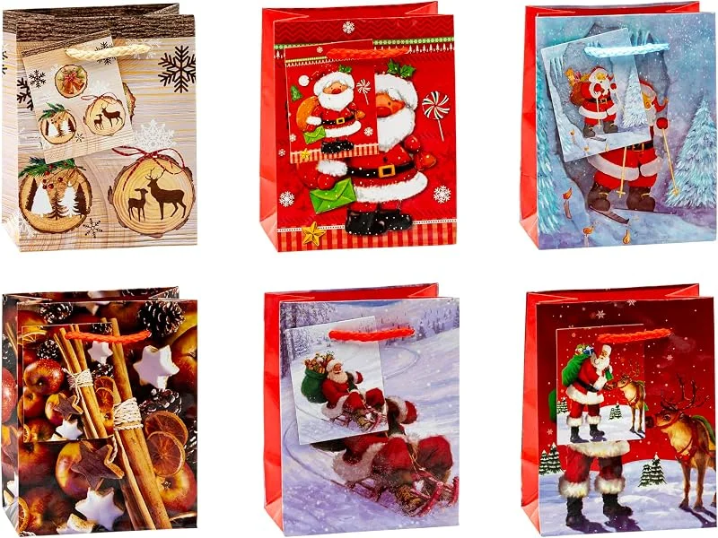 Besuche den TSI-Store TSI Geschenktüten WEIHNACHTEN SERIE 7, 12er Packung, Größe: Klein (HxBxT 14 x 11 x 6, 5 cm), Art. Nr. 84027 — Geschenkverpackung