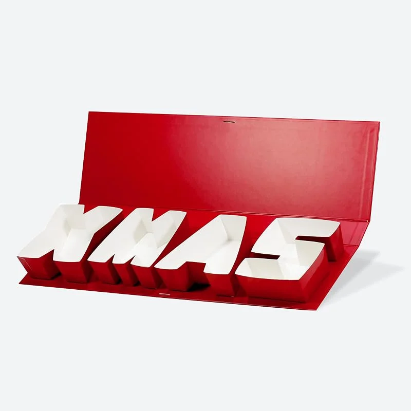 Marke: Geoto Geoto 53, 3 x 15, 2 x 5, 1 cm, 4 Buchstaben, Weihnachtsbriefkarton für Blumen und Lebensmittel, Weihnachtsbriefkartons, dekorativ, 6 Packungen (rot) — Geschenkverpackung