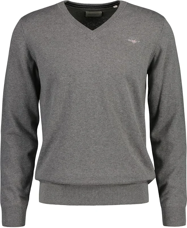 Gant Herren Md. Extrafine Lambswool V-Neck Pullover — Weihnachtsmode