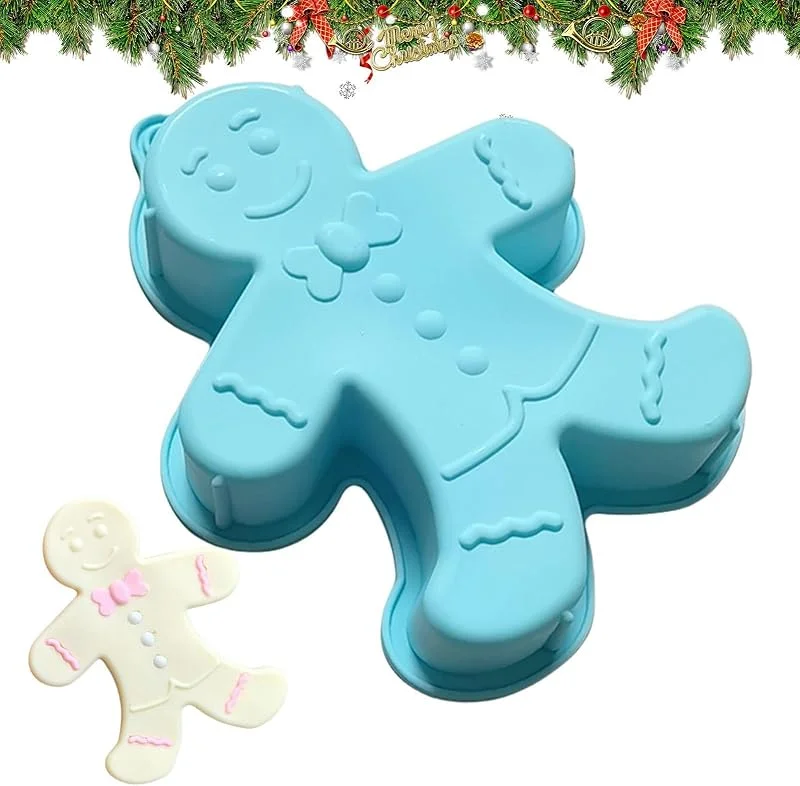 Marke: Generisch Weihnachts-Silikonformen, Lebkuchenmann-Form, antihaftbeschichtet — Weihnachtskueche