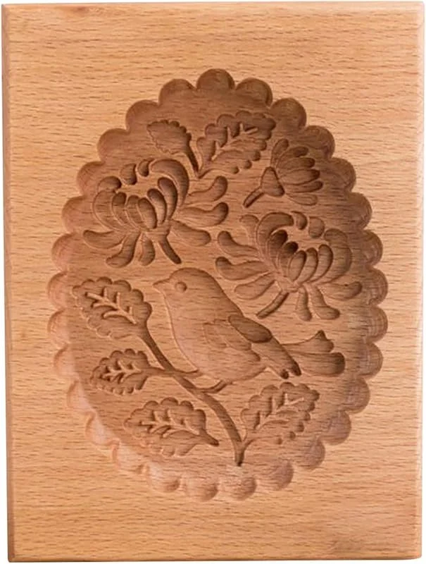 Marke: Generisch Generisch 2026 Geschnitzte Holzform für Mürbeteig Lebkuchen Kekse mit detailreicher Himbeermotiv Dekoration (As Shown, One Size) — Weihnachtskueche