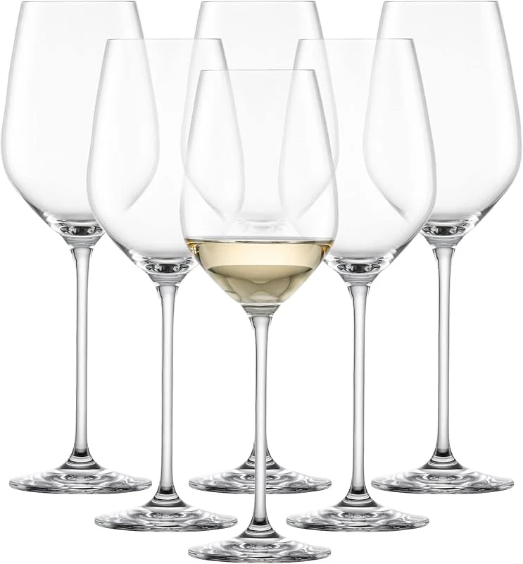 Besuche den Schott Zwiesel-Store SCHOTT ZWIESEL Weißweinglas Fortissimo (6er-Set), elegante Weingläser für Weißwein, spülmaschinenfeste Tritan-Kristallgläser, Made in Germany (Art.-Nr. 112492) — Wein und Festtafel
