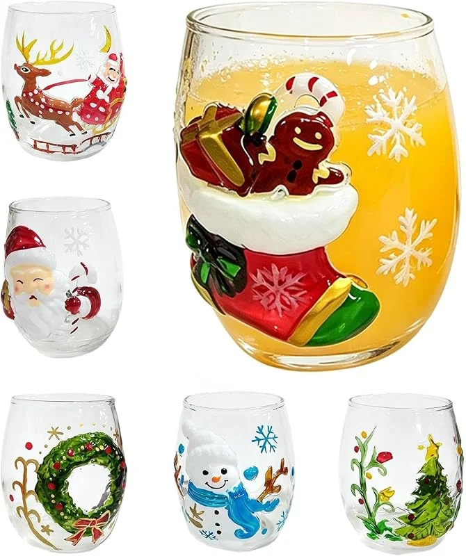 Marke: Generisch Weihnachts-Trinkgeschirr-Set, 6-teilig, Weihnachtsmann — Advent und Tisch