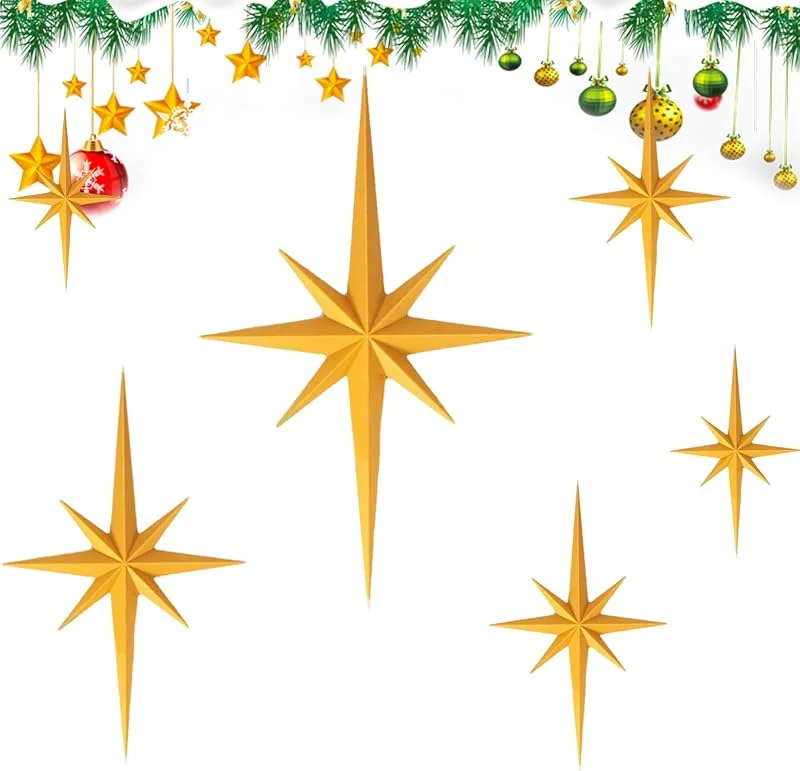 Marke: Générique Ornamente Weihnachtsstern, dekorativ, glatt, zum Aufhängen — Weihnachtsdeko