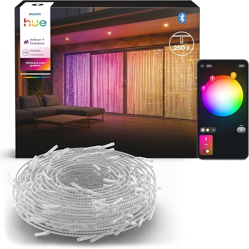 Philips Hue Festavia Lichtervorhang, 1, 35 נ2 m — Weihnachtsbeleuchtung