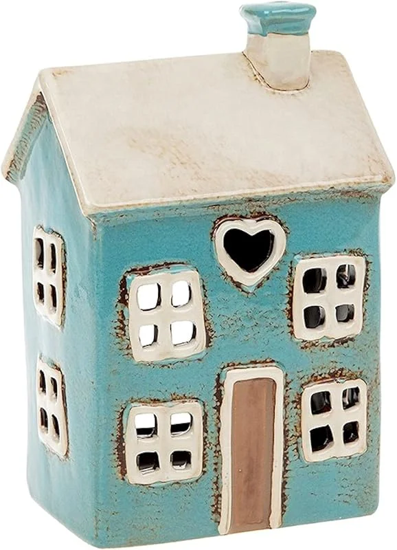 Marke: Village Pottery Village Pottery Blue House Teelichthalter in Herzform — Advent und Tisch