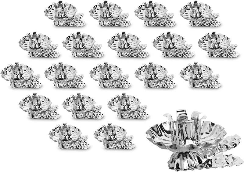 Besuche den Idena-Store Idena 31892 - Baumkerzenhalter für den Weihnachtsbaum, 20 Stück in Silber, Vintage Kerzenhalter aus Metall, mit Clip für Äste bis 1, 5 cm Dicke — Advent und Tisch