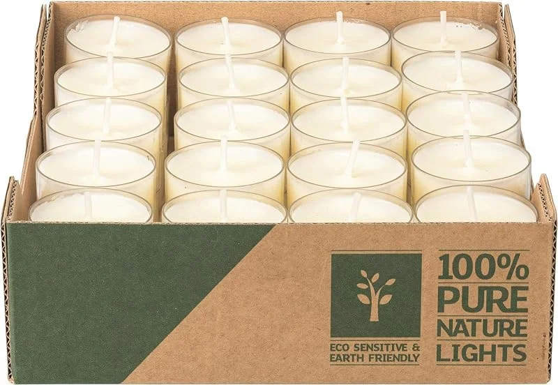 Besuche den Wenzel-Store 40 Raps-Teelichter in Transparenter Hülle, 7 Stunden Brenndauer inkl Dittmeier Feuerzeug, Ökö und Eco Nachhaltige Teelichter — Kerzenlicht Abendessen
