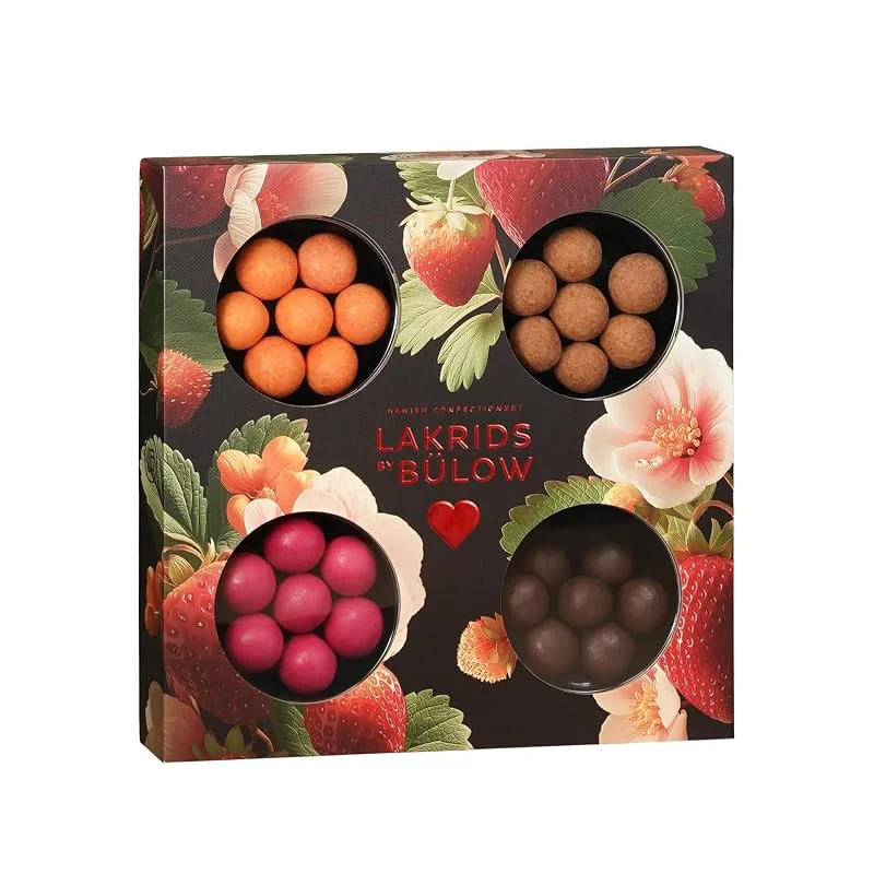 Besuche den LAKRIDS BY BÜLOW-Store LAKRIDS BY BÜLOW - SMALL LOVE SELECTION BOX 175g - Gourmet-Geschenk mit Dänischen Gourmet Lakritz-Kugeln in edler Herz-Geschenkbox — Advent und Tisch