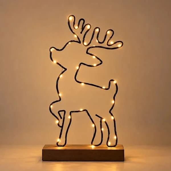 Besuche den Beafaeur-Store Rentier Beleuchtet LED Weihnachtsdeko Innen Weihnachtslichter Tischlampe