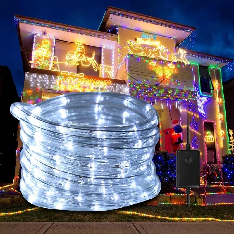 Besuche den Ikodm-Store Ikodm LED Lichterschlauch Aussen 10m, 240 LEDs Lichtschlauch mit Timer & 8 Modi, Lichterschlauch Außen wasserfest weiß, LED Lichtschlauch für Garten Fest Weihnachten Hochzeit — Weihnachtsbeleuchtung