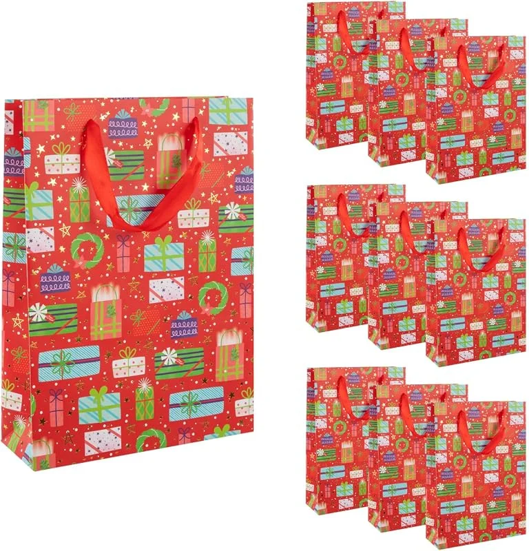 Besuche den Idena-Store Idena Geschenktüten Geschenke, 10 Stück, 25 x 35 x 9 cm — Geschenkverpackung