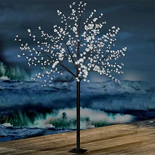 Marke: Haushalt International LED Baum Kirschblütenbaum 250cm 600LED warmweiss Metall Sakura Baum Lichterbaum — Weihnachtsbeleuchtung