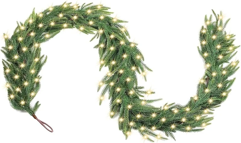 Marke: Generisch Generisch Tannengirlande Künstlich Grün 180cm, Künstliche Tannengirlande Spritzguss Tannenzweige Girlande Zeder Tannen Zederngirlande Deko Weihnachten Tannengrün Winter für Treppe, Kamin und Party — Weihnachtsdeko