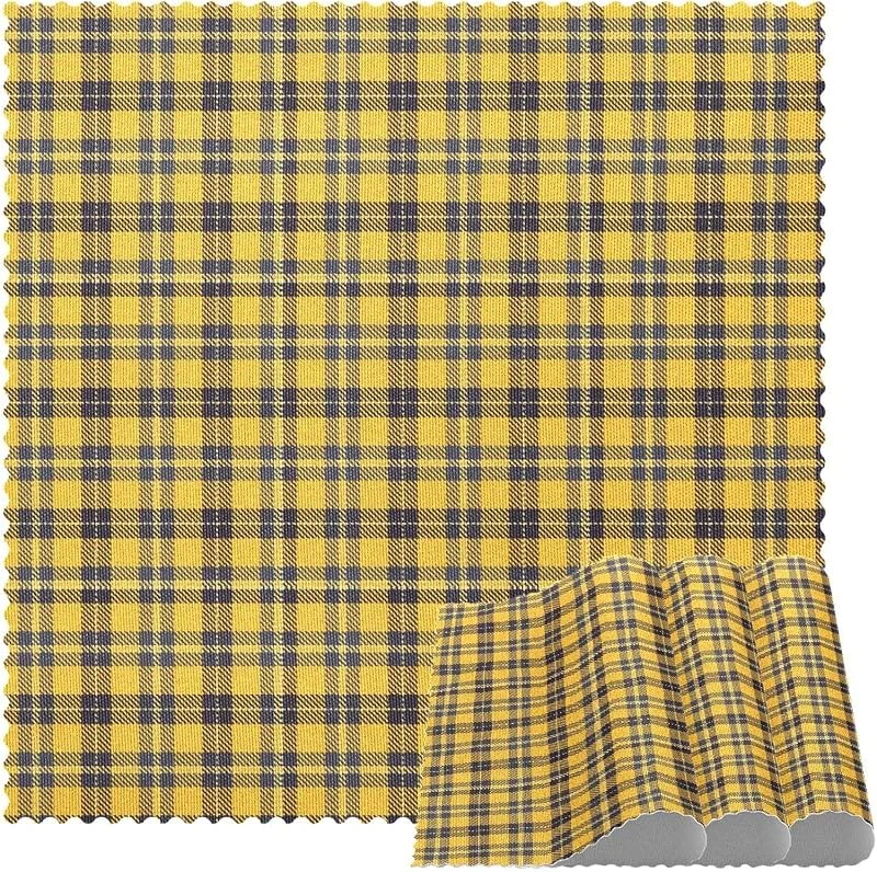 Marke: VAPOKF Schottland Gelb Plaid Gitter Platzsets Set von 1 für Esstisch Waschbar Rutschfeste Platzsets für Weihnachten Urlaub Geburtstag Party Tisch — Küche & Haushalt