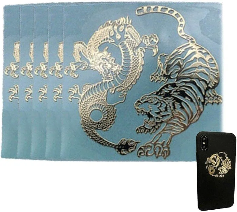 Marke: Keuyeo 5 Teile, Satz Drachen Und Metall Scrapbook Aufkleber Handy Aufkleber Laptop Dekoration Aufkleber Selbstklebende Aufkleber — Geschenkverpackung