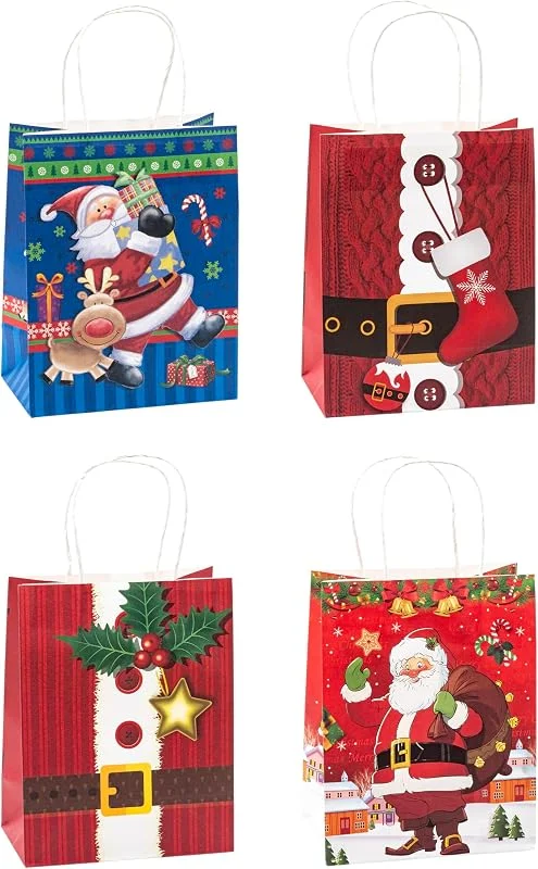 Besuche den TSI-Store TSI Geschenktüten aus Kraftpapier WEIHNACHTEN, 12er Packung, Größe: Mittel (HxBxT 23 x 18 x 10 cm), Art. Nr. 88019 — Geschenkverpackung