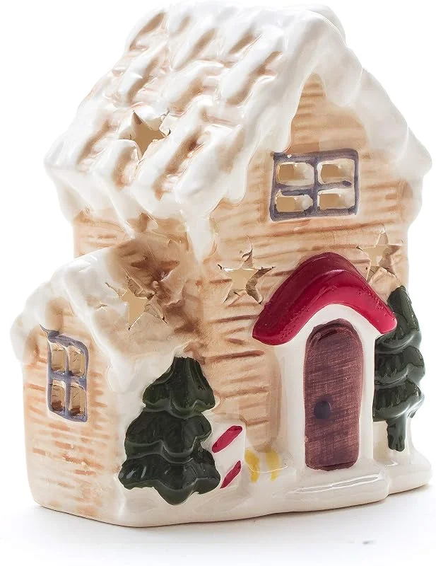 Besuche den DARO DEKO-Store DARO DEKO Keramik Weihnachts-Haus Teelichthalter 10 x 12, 5cm — Advent und Tisch