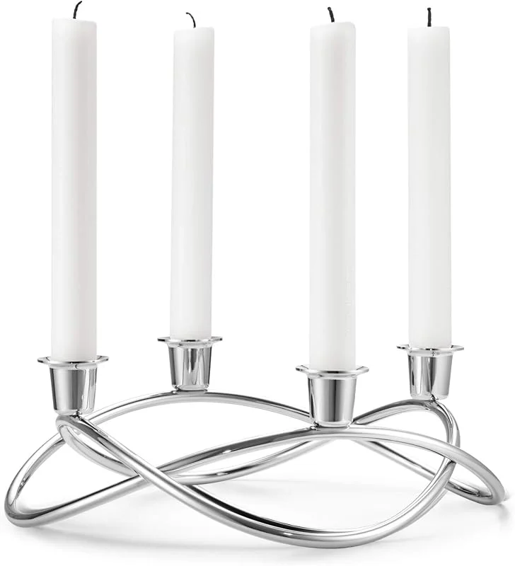 Georg Jensen Season Edelstahl-Kerzenständer — Kerzenlicht Abendessen