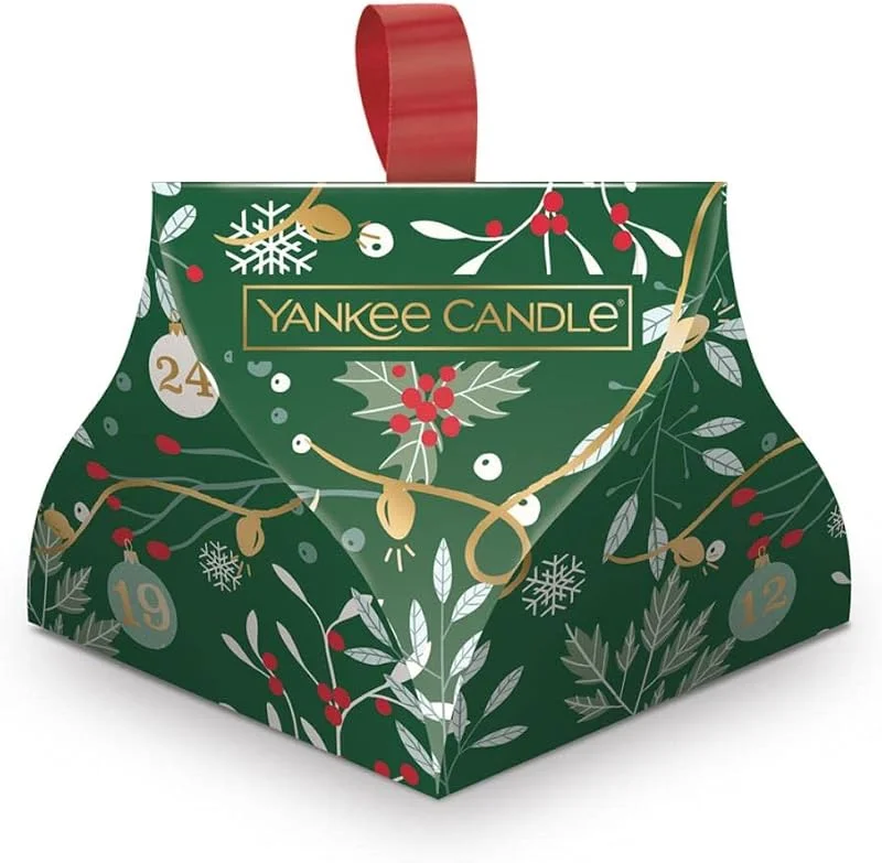 Besuche den Yankee Candle-Store Yankee Candle Geschenkset, 3 duftende Wax Melts in einer festlichen, schmuckvollen Schachtel mit Schleife, Countdown zur Weihnachtskollektion — Kerzenlicht Abendessen