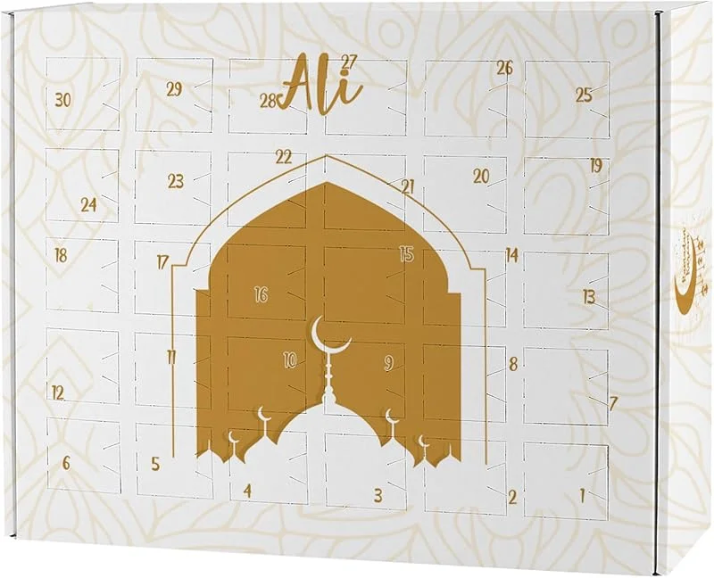 Besuche den Herz & Heim-Store Herz & Heim® DIY Ramadan Kalender mit Wunschnamen (Goldenes Fenster) — Advent und Tisch