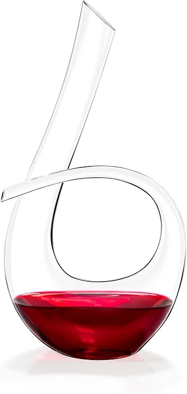 Besuche den Wilmax England-Store Wilmax Rotwein-Dekanter, 1000 ml, Wein-Karaffe aus Glas, Wein-dekantierer, Weinkaraffe, Dekantierkaraffe, Weindekantierer, Glaskaraffe, Weißweingläser — Wein und Festtafel
