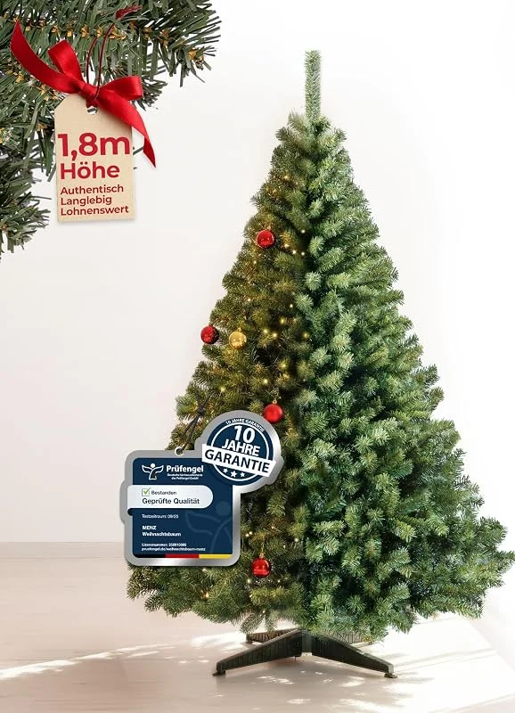 Besuche den 4smile-Store 4smile künstlicher Weihnachtsbaum 180 cm, Naturtreue und Fülle — Weihnachtsbeleuchtung