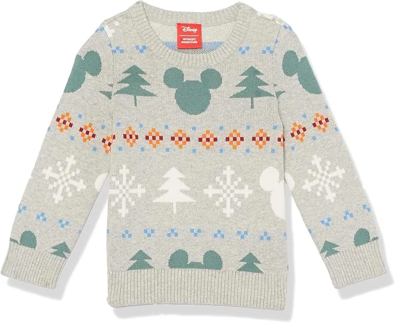 Besuche den Amazon Essentials-Store Amazon Essentials Disney, Marvel, Star Wars, Princess Mädchen Pullover mit Rundhalsausschnitt — Weihnachtsmode