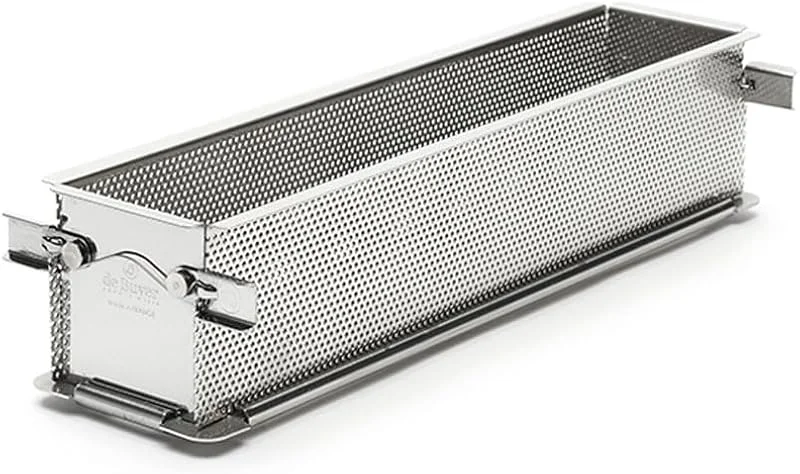 de Buyer - Aufklappbare Backform Perforiert - 24 x 5 x 6 cm - 3210.24, Silber — Weihnachtskueche