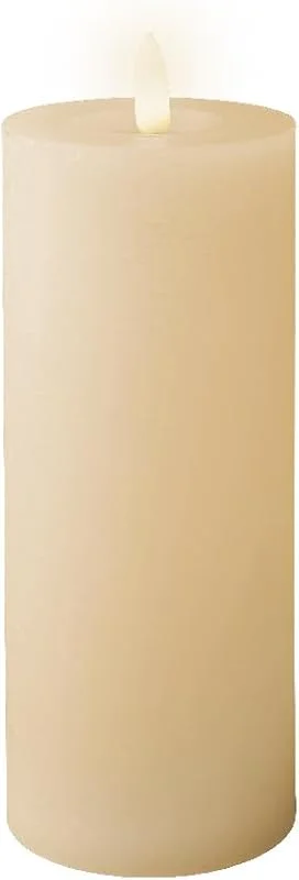 Marke: Lumineo Lumineo LED Kerzen mit Timerfunktion 24cm Wachs - 2er Set Echtwachskerzen batteriebetrieben - flackernde Flamme Effekt - Wachskerzen Stabkerzen Rustik Creme Warmweiß — Kerzenlicht Abendessen